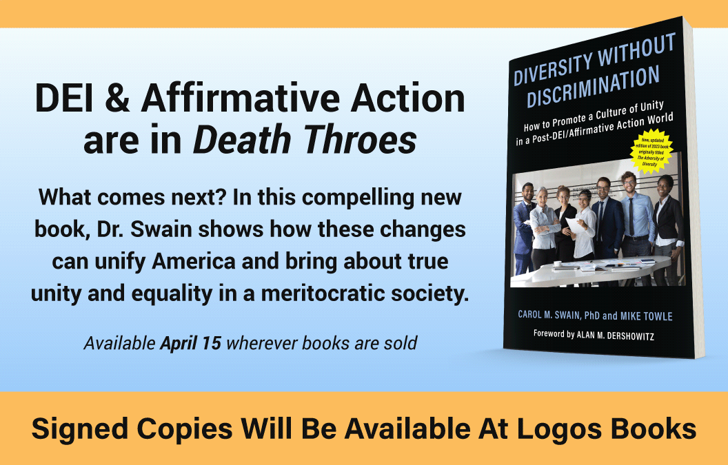 Diversity Without Discrimination: Buy Dr. Swain's New Book